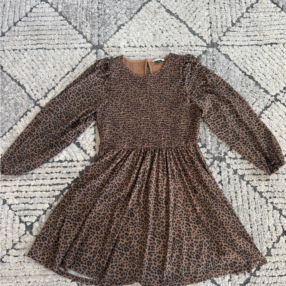 American Eagle Outfitters Brown Leopard Dress